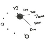 vidaXL Horloge murale 3D Design moderne Noir 100 cm XXL