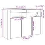 vidaXL Buffet Chêne Sonoma 116 x 30 x 75 cm Bois d'ingénierie
