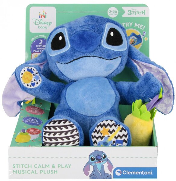 Peluche interactive  17987 Disney Baby - Stitch musical