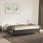vidaXL Cadre de lit Gris foncé 180 x 200 cm Velours