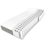 vidaXL Sommier à lattes de lit et matelas Gris clair 80x200 cm Velours
