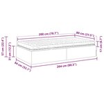 vidaXL Cadre de lit d'angle avec matelas 2 pc Vert foncé 80 x 200 cm
