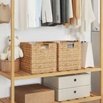 vidaXL Paniers de rangement 2 Pièces Naturel 28 x 28 x 28 cm