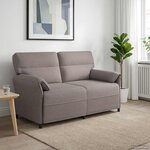 vidaXL Sofa 2 places Taupe 158 x 83 x 95 cm