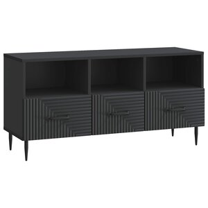 vidaXL Meuble TV avec tiroir Noir 102 x 34 5 x 50 cm Bois d'ingénierie