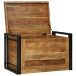 vidaXL Coffre de rangement 80 x 50 x 50 cm en bois d'acacia