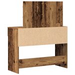 vidaXL Table de maquillage avec LED en bois ancien 100x40x120 cm