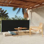 vidaXL Auvent latéral rétractable de patio 117x300 cm Noir