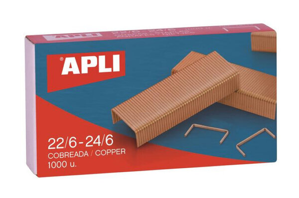 Agrafes Cuivre 22/6 - 24/6 1000U