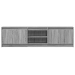 vidaXL Meuble TV avec LED sonoma gris 180x34x50 cm bois d'ingénierie