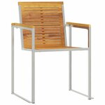 vidaXL Transat 3-personne 3 Pièces Marron 200 x 60 x 88cm Teck massif