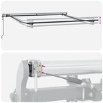 vidaXL Auvent Rétractable Vert et blanc 350 x 250 cm tissu