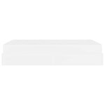 vidaXL Cadre de lit avec matelas avec matelas 2 Pièces Blanc PVC