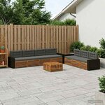 vidaXL Ensemble de canapés d'extérieur 8 Pièces Naturel et Anthracite