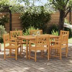 vidaXL Chaises de jardin 6 Pièces Naturel Bois d'Acacia Massif