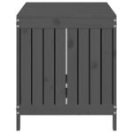 vidaXL Boîte de rangement de jardin Gris 121x55x64 cm Bois de pin