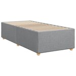 vidaXL Sommier à lattes de lit avec matelas Gris clair 100x200cm Tissu