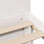 vidaXL Lit bibliothèque sans matelas blanc 135x190 cm bois pin massif