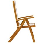 vidaXL Chaises pliables de jardin lot de 8 bois d'acacia et textilène