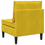 vidaXL Canapé moyen avec rangement Jaune Velours