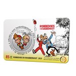 Pièce de monnaie 5 euro Belgique 2023 BU – Spirou et Fantasio (colorisée)