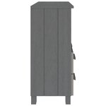 vidaXL Buffet HAMAR Gris foncé 85x35x80 cm Bois massif de pin