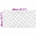 vidaXL Plaques à damier 2 Pièces Argent 80 x 40 cm Aluminium