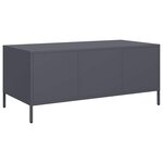 vidaXL Table basse anthracite 101 5x50x43 5 cm acier laminé à froid