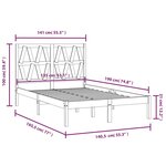 vidaXL Cadre de lit bois de pin massif 135x190 cm double