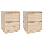 vidaXL Tables de chevet 2 Pièces 40x35x50 cm Bois de pin solide