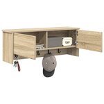 vidaXL Porte-manteau mural avec étagère Chêne sonoma 80 x 20 x 30 cm