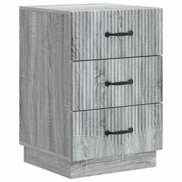 vidaXL Cabinet de chevet avec tiroir Sonoma gris 43 x 41 x 63 5 cm