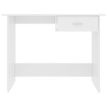 vidaXL Bureau Blanc 100 x 50 x 76 cm Bois d'ingénierie