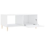 vidaXL Table basse Blanc brillant 90x50x40 cm Bois d'ingénierie
