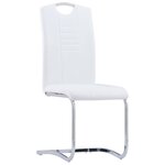 vidaXL Chaises à manger cantilever lot de 6 blanc similicuir