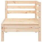vidaXL Canapé d'angle de jardin bois de pin massif