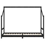 vidaXL Cadre de lit pour enfants noir 80x200 cm bois de pin massif