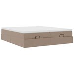 VidaXL Cadre de lit ottoman et matelas cappuccino 160x200cm similicuir