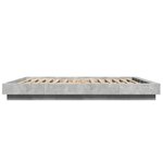 vidaXL Cadre de lit sans matelas gris béton 150x200 cm