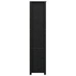 vidaXL Buffet haut Noir 80x35x154 cm Bois massif de pin