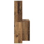 vidaXL Bureau Vieux bois 138.5 x 55 x 143 cm Bois d'ingénierie