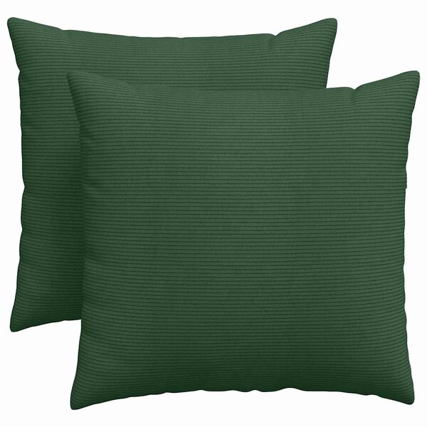 vidaXL Coussins de canapé 2 Pièces Vert foncé 45 x 45 cm