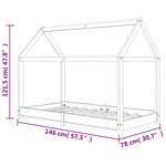 vidaXL Cadre de lit d'enfant Bois de pin massif 70x140 cm