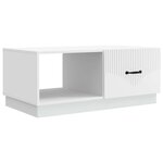 vidaXL Table basse Blanc 90 x 50 x 37 cm Bois d'ingénierie