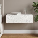vidaXL Table d'appoint murale 87 5 x 34 5 x 17 cm Bois d'ingénierie