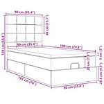vidaXL Cadre de lit ottoman avec matelas noir 90x190 cm velours