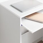 vidaXL Bureau avec étagère Blanc 77 5 x 43 x 79 cm Bois d'ingénierie