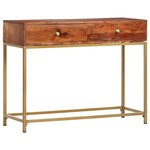 vidaXL Table console 100x35x76 cm Bois d'acacia massif
