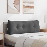 vidaXL Coussin de Dos Gris foncé 120 x 24 x 50 cm tissu