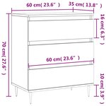 vidaXL Buffet Chêne fumé 60x35x70 cm Bois d'ingénierie